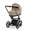 Cybex ePriam Chrome Black Cozy Beige wózek 2w1 głęboko-spacerowy