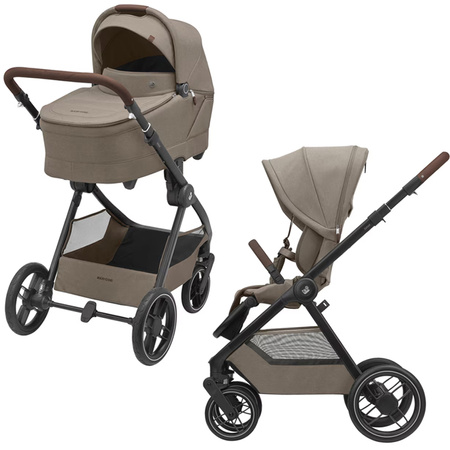 Maxi Cosi Oxford+ Twillic Truffle zestaw 3w1 z fotelikiem Pebble 360 Pro2