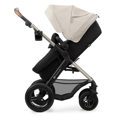 Kinderkraft Moov 2 Air Moonlight Grey wózek 3w1 głęboko-spacerowy z fotelikiem Mink