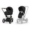 Cybex e-Priam 5.0 Comfort Rosegold Sepia Black zestaw 3w1 z fotelikiem Cloud T i-Size