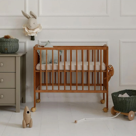 Waldin Łóżeczko Dostawne 2w1 Vintage z materacem