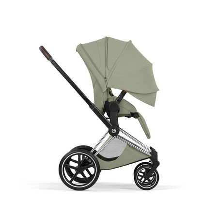 Cybex Priam 5.0 Chrome Brown Sage Green zestaw 3w1 z fotelikiem Cloud T i-Size
