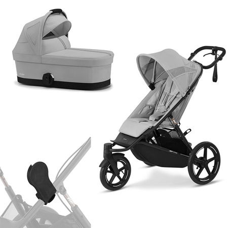 Cybex Avi Spin Fog Grey zestaw 2w1 z Gondolą S i adapterami do gondoli