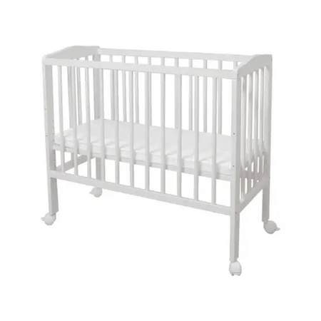 Waldin Łóżeczko Dostawne 2w1 Białe z materacem