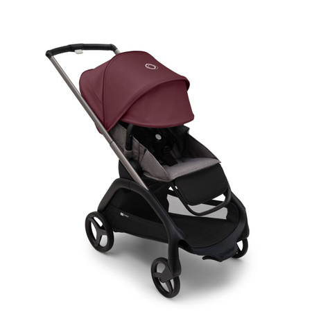 Bugaboo Dragonfly wózek spacerowy rama Graphite/Grey Melange-Dark Cherry