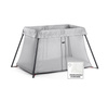 BABYBJORN - łóżeczko turystyczne LIGHT - srebrny + prześcieradło