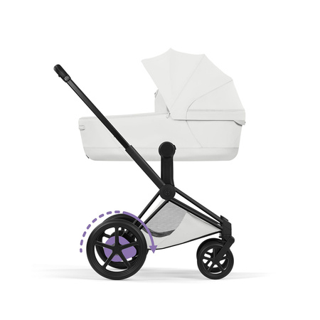 Cybex e-Priam 5.0 Matt Black Off White zestaw 3w1 z fotelikiem Cloud T i-Size