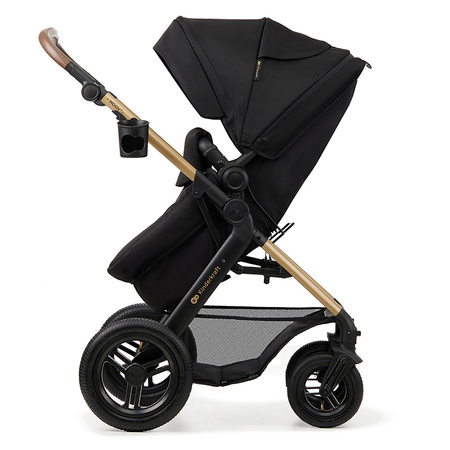 Kinderkraft Moov 2 Air Pure Black wózek 3w1 głęboko-spacerowy z fotelikiem Mink