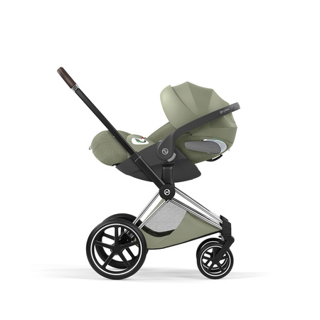 Cybex Priam 5.0 Chrome Brown Sage Green zestaw 3w1 z fotelikiem Cloud T i-Size