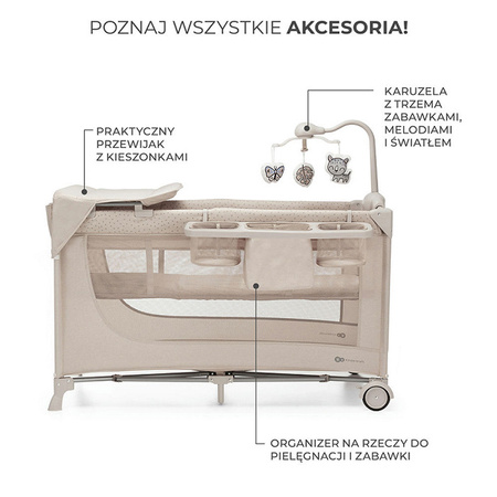 Kinderkraft Joy 2 z akcesoriami łóżeczko turystyczne 3w1