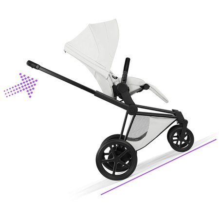 Cybex e-Priam 5.0 Matt Black Off White zestaw 3w1 z fotelikiem Cloud T i-Size