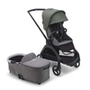 Bugaboo Dragonfly wózek 2w1 głęboko-spacerowy rama Black/Grey Melange-Forest Green