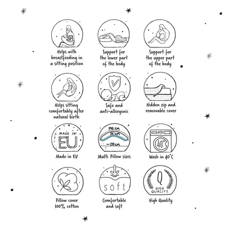 Ceba Baby Wielofunkcyjna poduszka Cebuszka Physio Multi Jersey 190 cm Flower Field