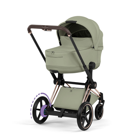 Cybex e-Priam 5.0 Rosegold Sage Green wózek 2w1 głęboko-spacerowy