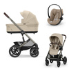 Cybex Talos S Lux Almond Beige wózek 3w1 głęboko-spacerowy z fotelikam Cloud G Plus