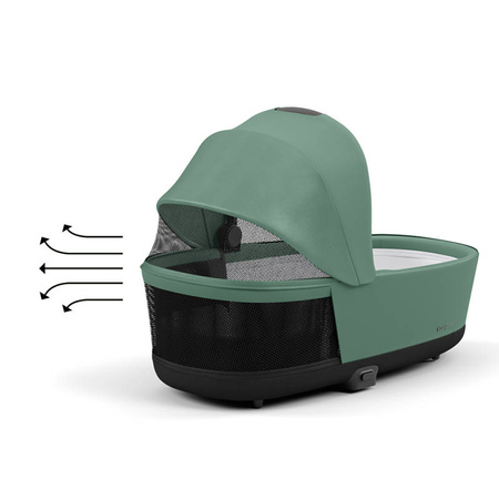 Cybex Priam 4.0 Matt Black Leaf Green wózek głęboki
