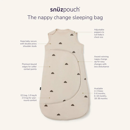 Snuz Śpiworek Sleeping Bag 1,0 Tog Sand/Cloud