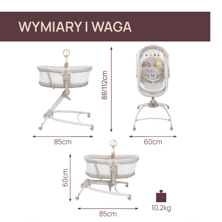 Chicco Baby Hug Armonia 4w1 Mother Pearl łóżeczko wilofunkcyjne