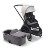 Bugaboo Dragonfly wózek 2w1 głęboko-spacerowy rama Black/Grey Melange-Misty White