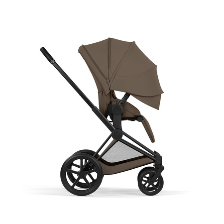 Cybex Priam 5.0 Comfort Matt Black Coconut Brown zestaw 3w1 z fotelikiem Cloud T i-Size