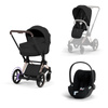 Cybex e-Priam 5.0 Rosegold Sepia Black zestaw 3w1 z fotelikiem Cloud T i-Size