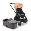 Bugaboo Dragonfly wózek 2w1 głęboko-spacerowy rama Black/Grey Melange-Island Coral