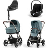 Cybex Talos S Lux Sky Blue zestaw 4w1 z fotelikiem Cybex Cloud T i-Size i bazą Base T