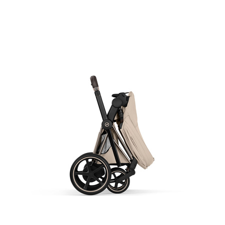 Cybex e-Priam 5.0 Champagne Gold Cozy Beige wózek 2w1 głęboko-spacerowy