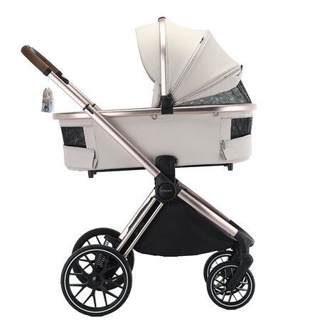 Adamex Spark Champagne Beige wózek 2w1 głęboko-spacerowy