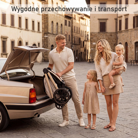 Adamex Como Natura Beige wózek 2w1 głęboko-spacerowy