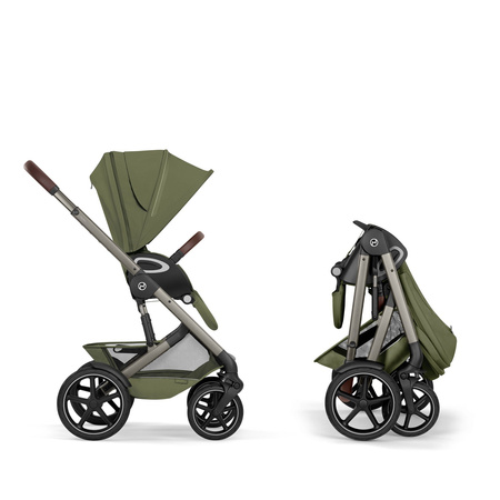 Cybex Talos S Lux 2026 ze składaną gondolą wózek 2w1 głęboko-spacerowy Moss Green