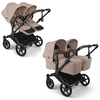 Bugaboo Donkey 6 Twin Black/Desert Taupe wózek 2w1 dla bliźniąt
