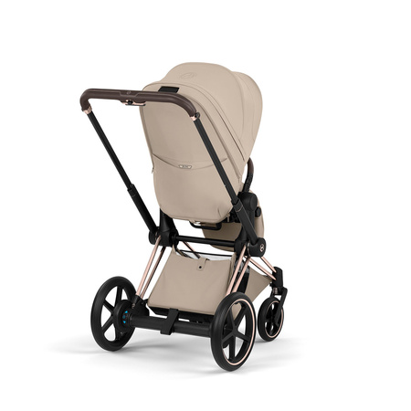 Cybex e-Priam 5.0 Rosegold Cozy Beige zestaw 3w1 z fotelikiem Cloud T i-Size