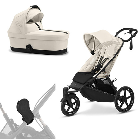 Cybex Avi Spin Seashell Beige zestaw 2w1 z Gondolą S i adapterami do gondoli