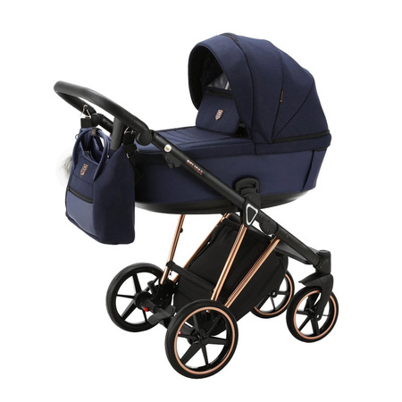 Adamex Belissa Special Edition Granatowy wózek 2w1 głęboko-spacerowy