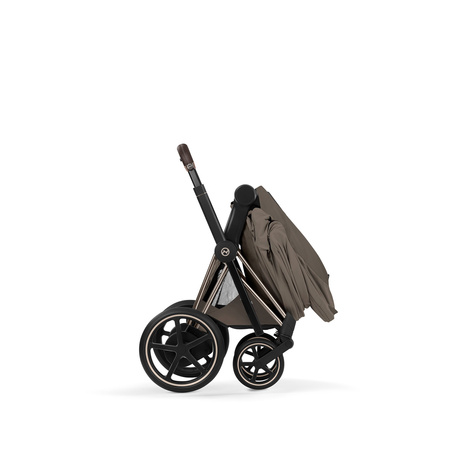 Cybex e-Priam 5.0 Champagne Gold Coconut Brown wózek 2w1 głęboko-spacerowy
