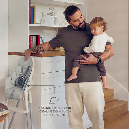 Kinderkraft Dinnly krzesełko do karmienia Szare