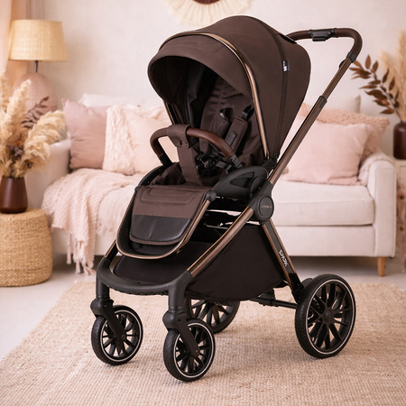 Adamex Spark Chocolate Brown wózek 2w1 głęboko-spacerowy