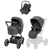 Maxi Cosi Fame Moon Graphite zestaw 4w1 z fotelikiem Maxi Cosi Pebble Slide Pro i Bazą FamilyFix Slide Pro