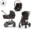 Cybex Balios S Lux 2026 ze składaną gondolą Chocolate Brown zestaw 3w1 z fotelikiem Cloud G3 i-Size Plus