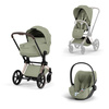 Cybex Priam 5.0 Rosegold Sage Green zestaw 3w1 z fotelikiem Cloud T i-Size