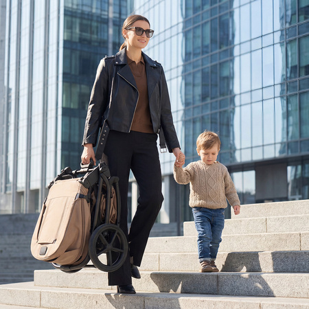 Future Design Inspiro Silk Olive wózek 2w1 głęboko-spacerowy