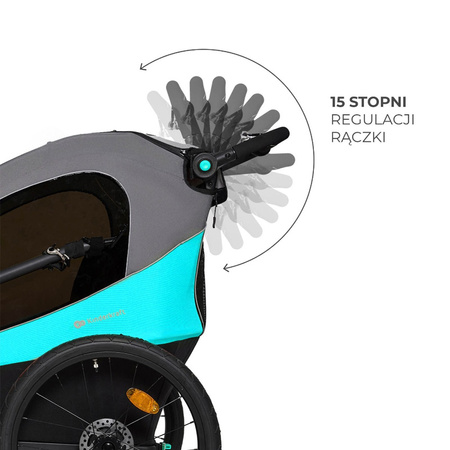 Kinderkraft Nava Pomarańczowa przyczepka rowerowa 3w1