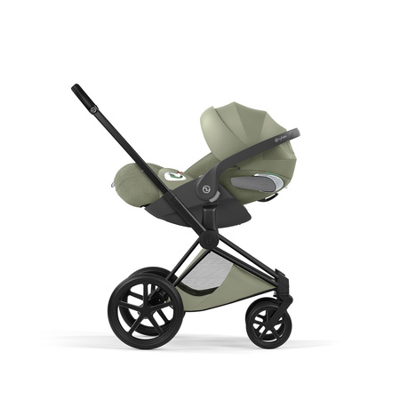 Cybex Priam 5.0 Matt Black Sage Green zestaw 3w1 z fotelikiem Cloud T i-Size