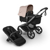 Bugaboo Fox 5 Renew Graphite/Black Haritage/Desert Taupe Melange wózek 2w1 głęboko-spacerowy