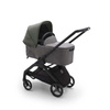 Bugaboo Dragonfly wózek 2w1 głęboko-spacerowy rama Black/Grey Melange-Forest Green