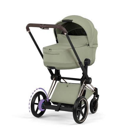 Cybex e-Priam 5.0 Champagne Gold Sage Green wózek 2w1 głęboko-spacerowy