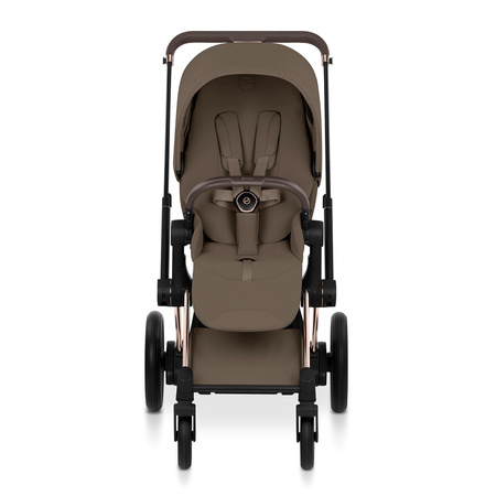 Cybex e-Priam 5.0 Rosegold Coconut Brown wózek 2w1 głęboko-spacerowy