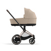Cybex ePriam Rosegold Cozy Beige wózek 2w1 głęboko-spacerowy