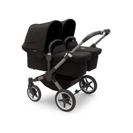 Bugaboo Donkey 5 TWIN wózek bliźniaczy rama Graphite/Midnight Black-Midnight Black